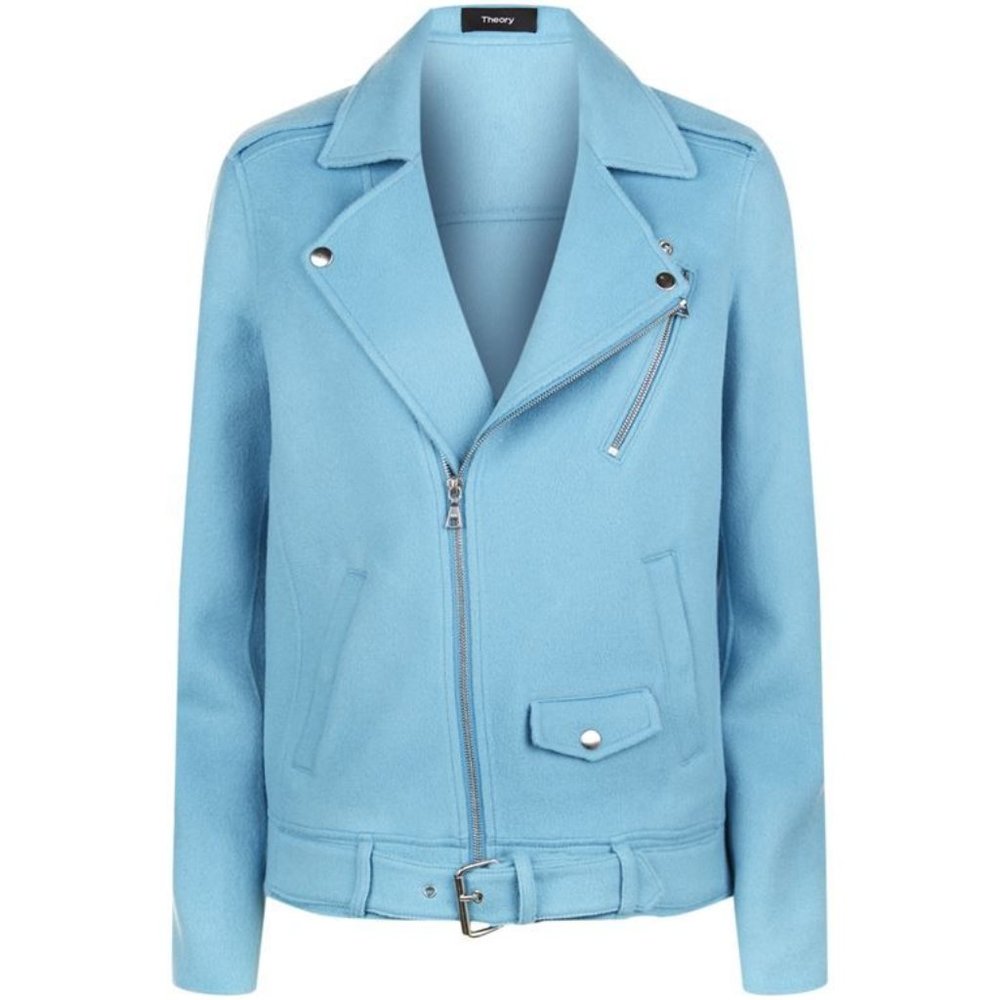 Theory Tralsmin Wool Cashmere Moto Jacket